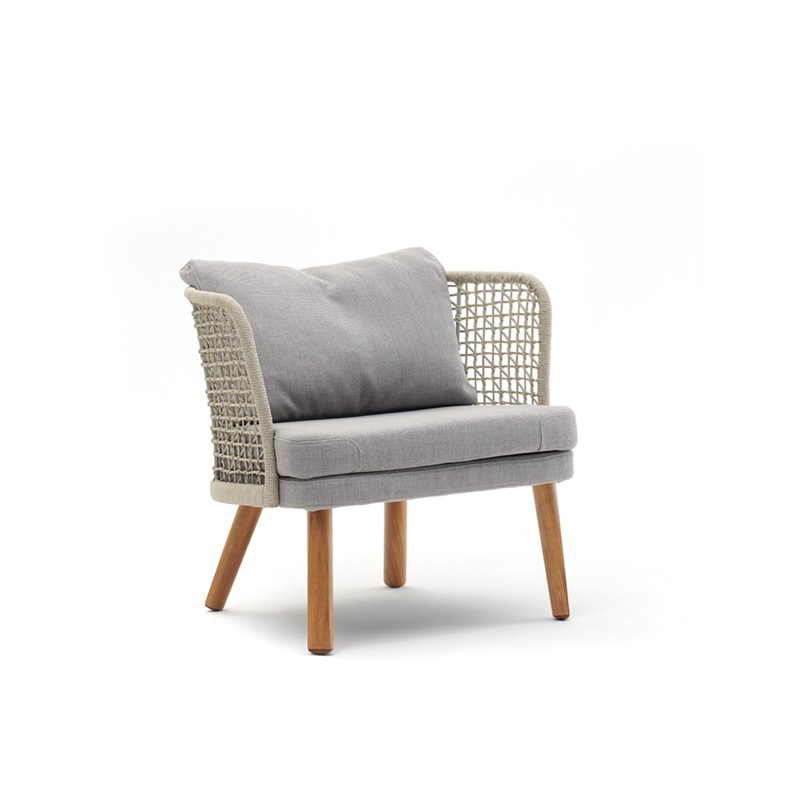 Varaschin EMMA Loungesessel, Rückenlehne mit Kordelgeflecht