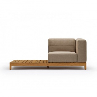 Varaschin BARCODE Outdoor Eckelement mit Teakablage